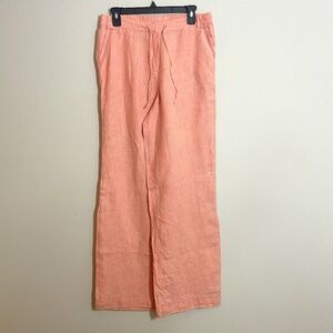 Perfect Spring Pant By J.Jill Size 12 elastic waist in back tie front Light pink